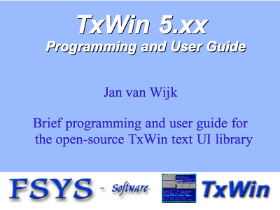 TxWin programming and user guide